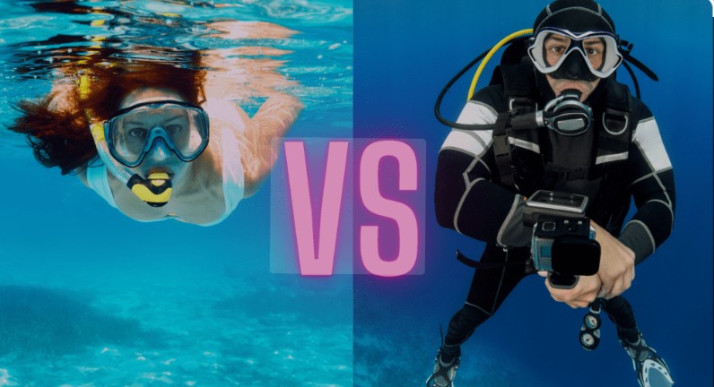Snorkeling vs diving